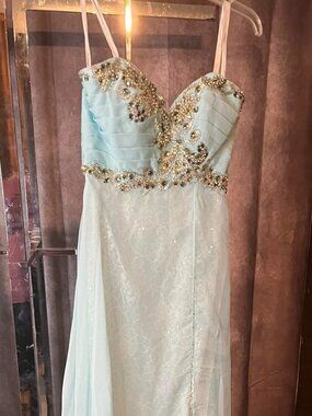 Envious Couture Prom Strapless Blue Dress - Size 4 - NWT
